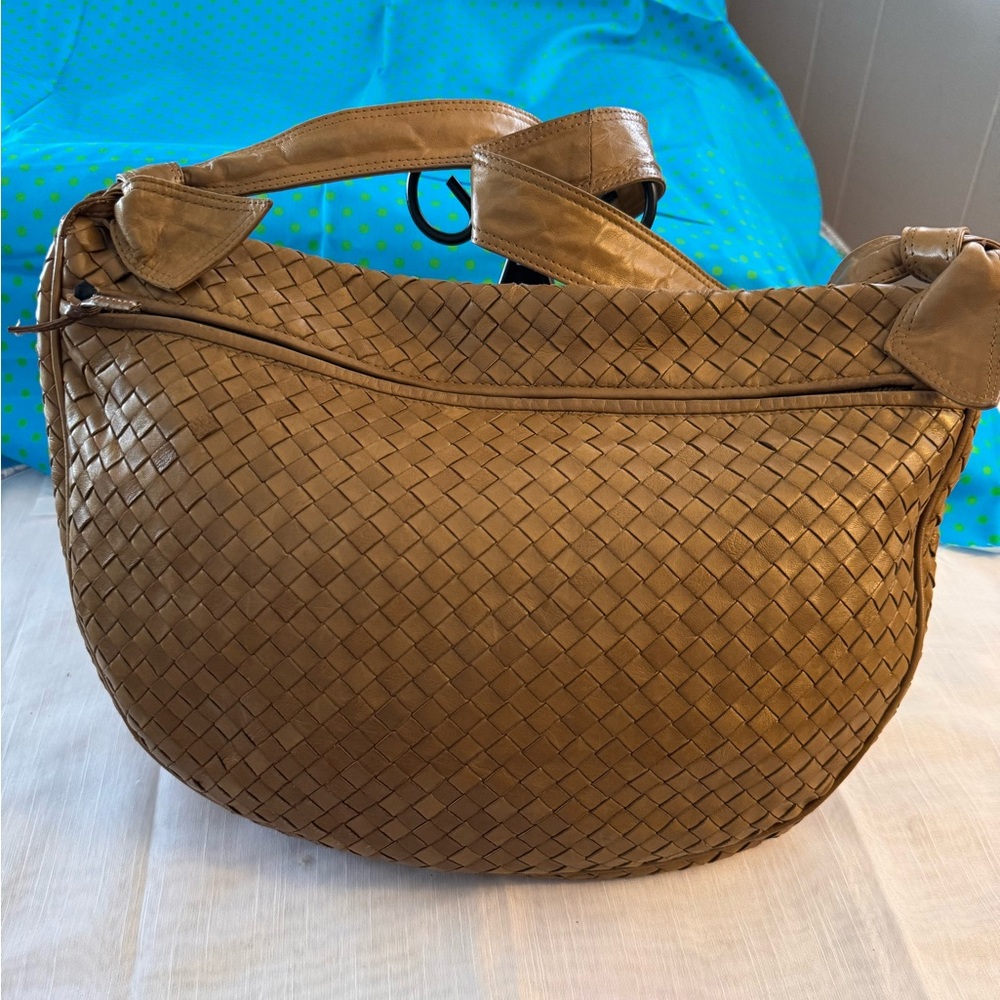 Bottega Veneta Brown Hobo Woven Leather Bag